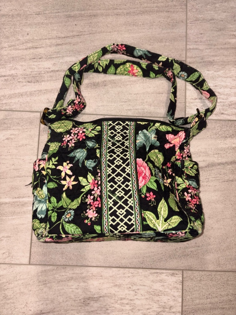 Retired Vera Bradley Botanica Quilted Sherry Crossbody Bag
